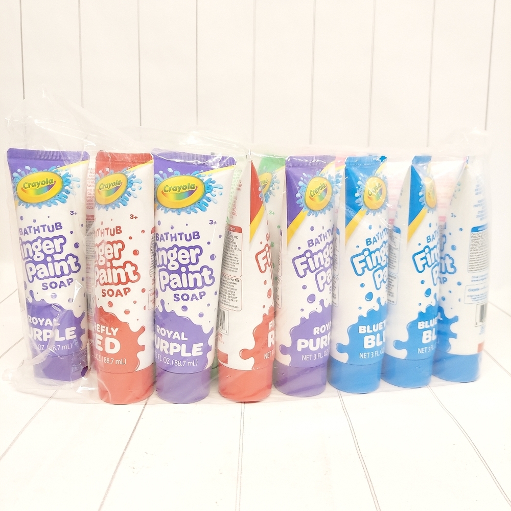 Crayola Bathtub Finger Paint Soap Lot of 15 Bottles pink purple, blue green red